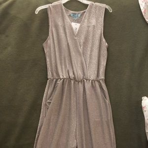 NWT boutique metallic jumpsuit